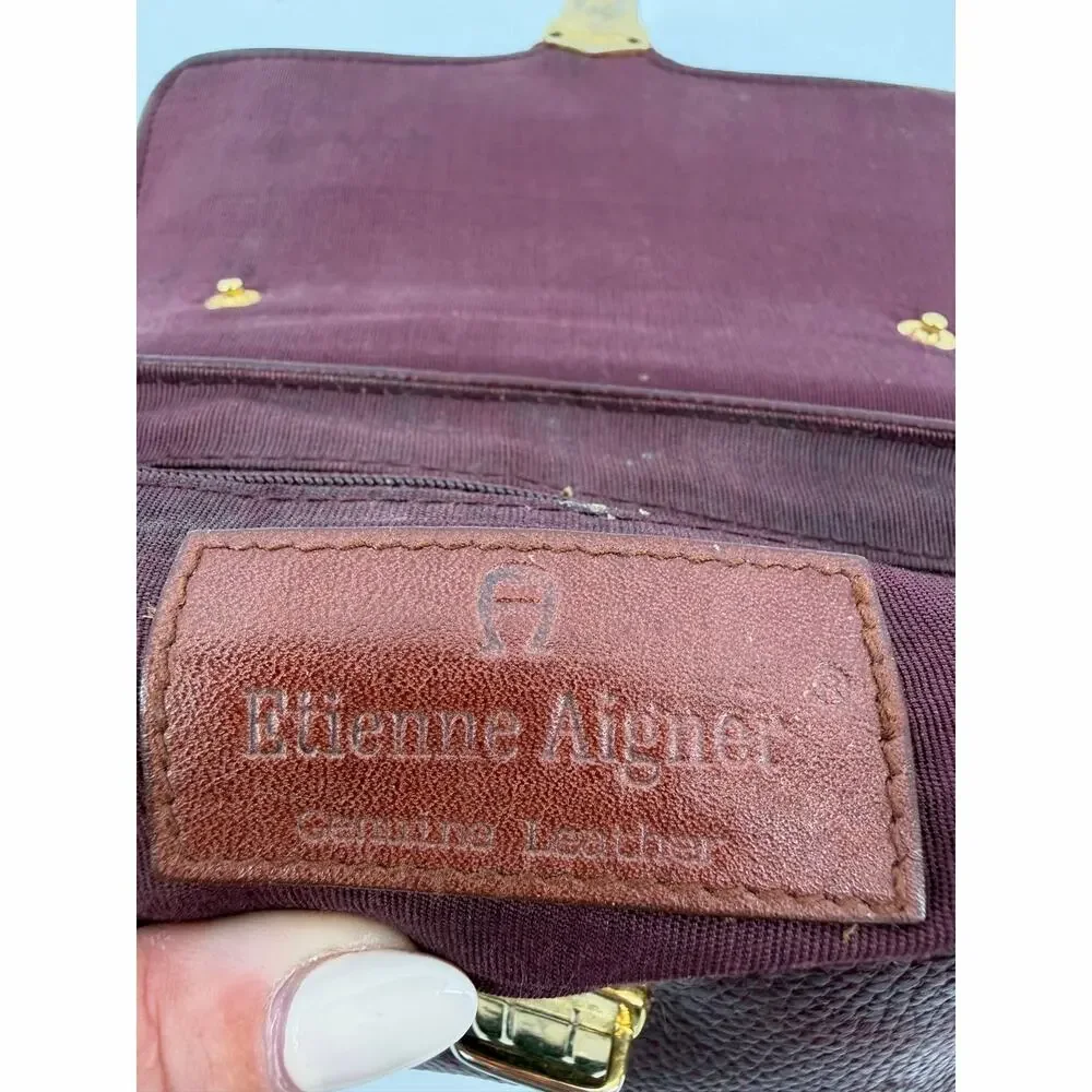 Leather clutch bag, Etienne Aigner